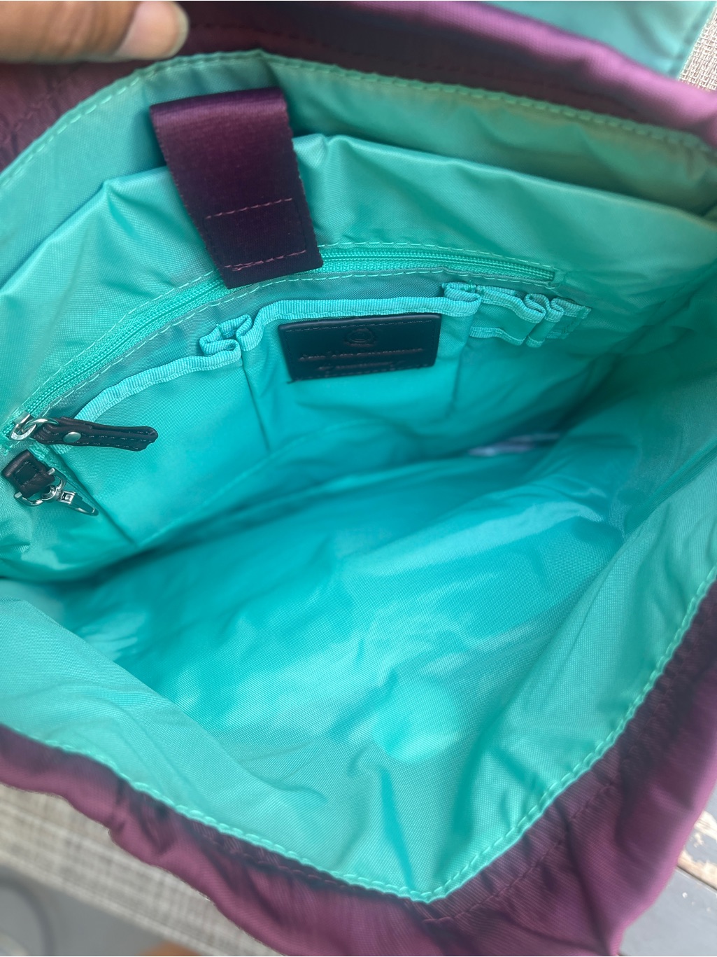 Nwt Osgoode Marley Raisin Cityscape Nylon Leather Everyday Backpack — image 3 of 4